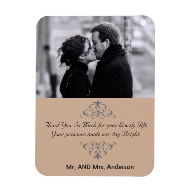 Magnet Flexible Flèches personnalisées Mariage Faveur Merci Photo  (Vertical)