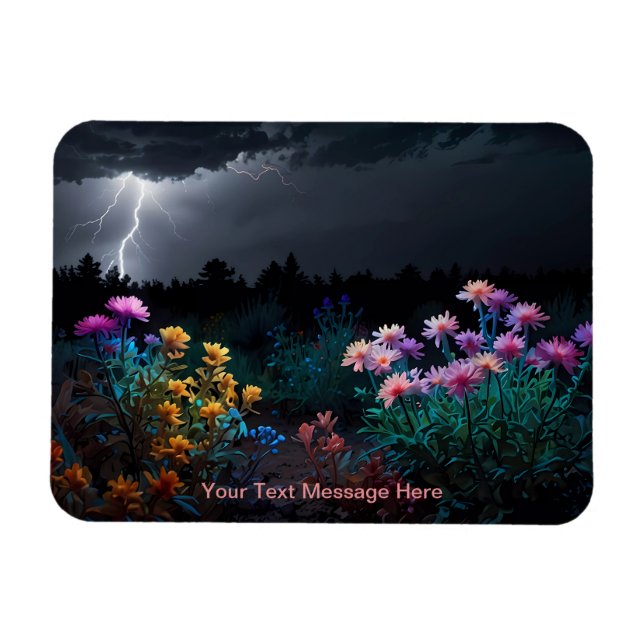 Magnet Flexible Fleur au milieu de la tempête (Horizontal)