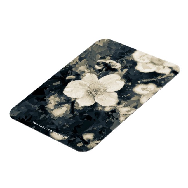 Magnet Flexible Fleur d'anémone lunatique Art botanique (Côté Gauche)