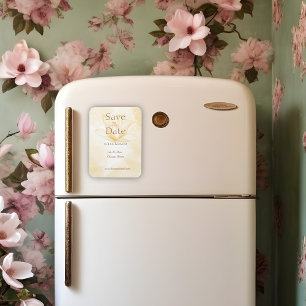 Magnet Flexible Fleur Magnolia Éthérée, Enregistrer L'Aimant Date