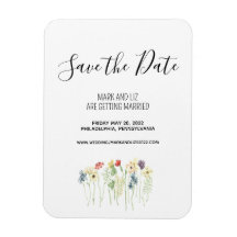 Fleur sauvage Enregistrer l'aimant de date