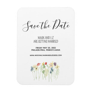 Magnet Flexible Fleur sauvage Enregistrer l'aimant de date