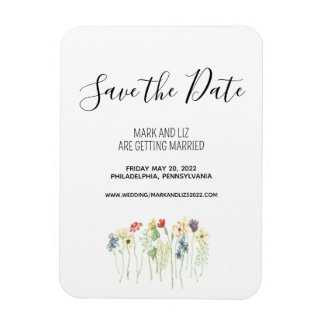 Magnet Flexible Fleur sauvage Enregistrer l'aimant de date