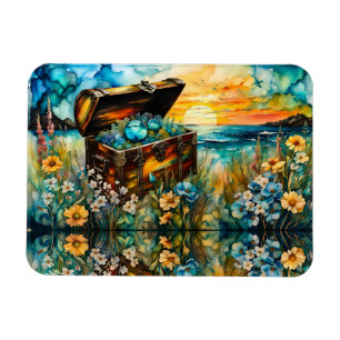 Magnet Flexible Fleur sauvage Garden Trésor coffre