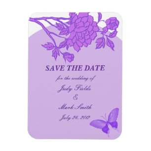 Magnet Flexible Fleur violet personnalisé Enregistrer l'aimant de