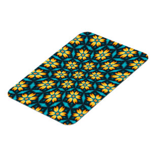 Magnet Flexible Fleurs Abstraites jaunes