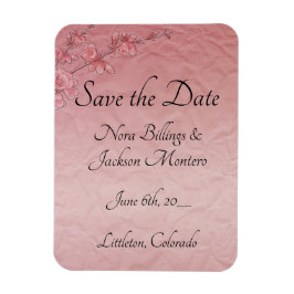 Magnet Flexible Fleurs de Cerisier rose Mariage Enregistrer La Car