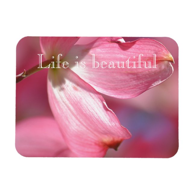 Magnet Flexible Fleurs de Dogwood Rose (Horizontal)