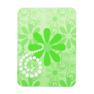 Magnet Flexible Fleurs de marguerite vert brillant mignonettes de 