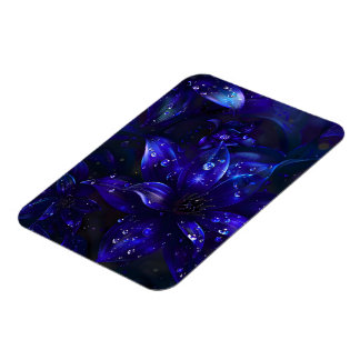 Magnet Flexible Fleurs de minuit argentées