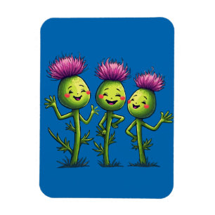 Magnet Flexible Fleurs du Festival Écossais Rock N Thistles