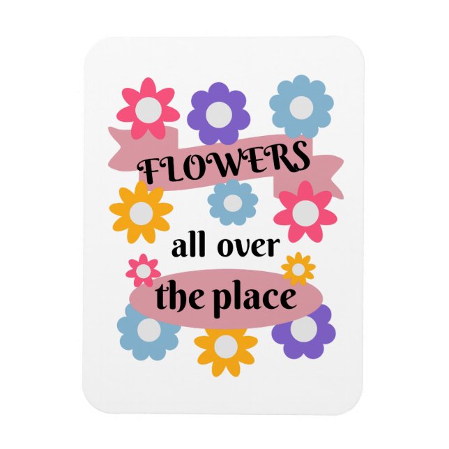 Magnet Flexible Fleurs partout (Vertical)