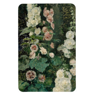 Magnet Flexible Fleurs Roses Hollyhock