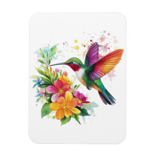 Magnet Flexible Fleurs tropicales des colibris