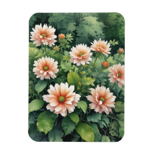 Magnet Flexible Fleurs Verdure Élégant Aquarelle