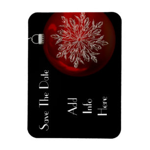 Magnet Flexible Flocon de neige de Noël Enregistrer l'aimant de la