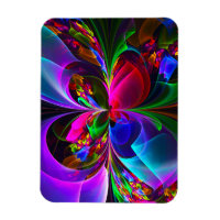 Floral moderne Art Abstrait Rouge Bleu Motif #12