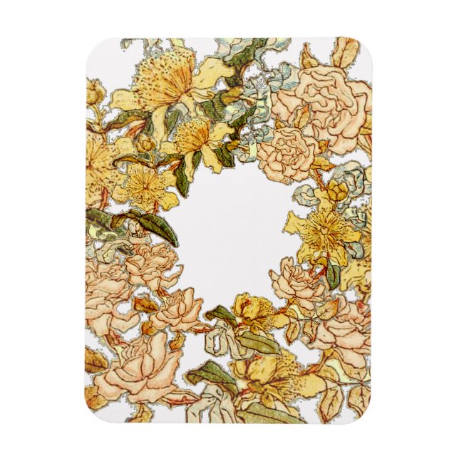 Magnet Flexible Floral Spring Fleur de couronne rose Fleurs Art (Vertical)