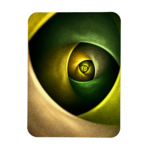 Magnet Flexible Flore verte Florale moderne Art Abstrait Motif #23