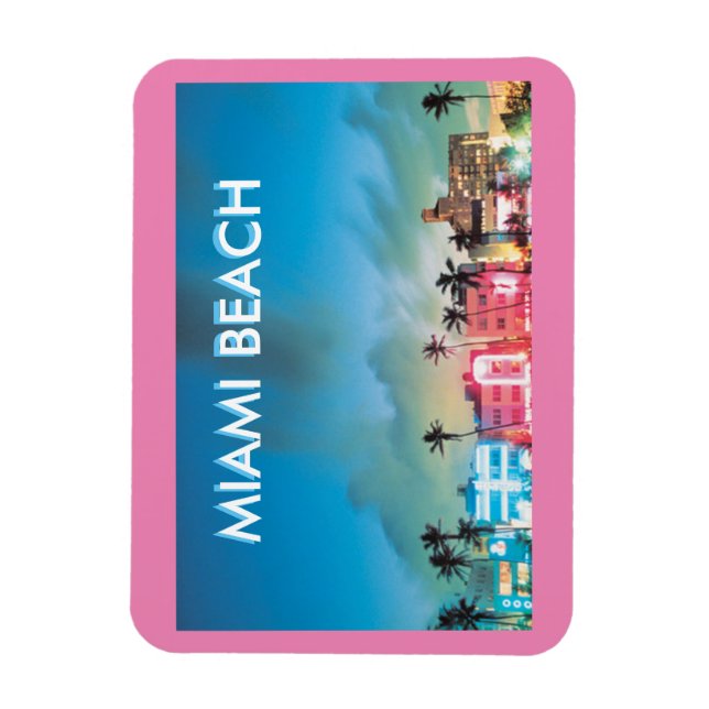 MAGNET FLEXIBLE FLORIDA DE LA PLAGE DE MIAMI (Vertical)