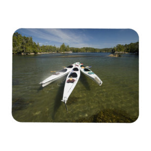 Magnet Flexible Flotte de kayak au repos à la fin de l'après-mid