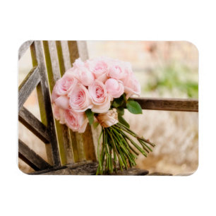 Magnet Flexible Flowers Pink Rose Bouquet