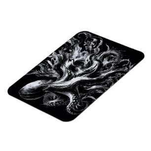 Magnet Flexible Fluide d'encre abstrait Pieuvre Kraken