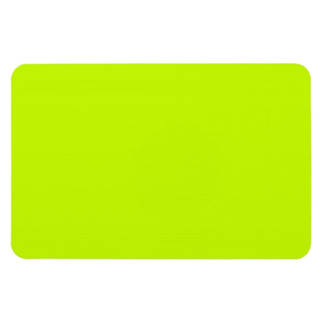 Magnet Flexible Fluorescent Lime Vert Néon Jaune Personnalisé (Horizontal)