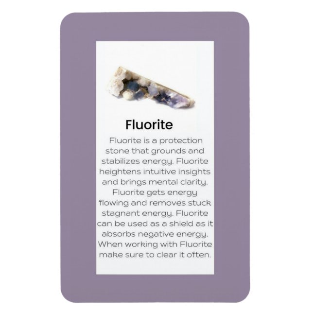 Magnet Flexible Fluorite Crystal Gemstone Signification Bijoux Dis (Vertical)