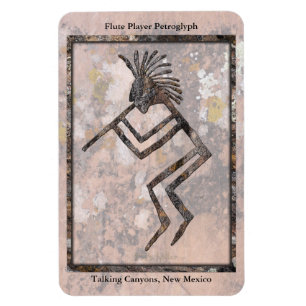 Magnet Flexible Flute Player Petroglyph Talking Canyons, New Mexic