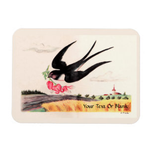Magnet Flexible Flying Bird With Flowers