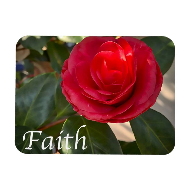 Magnet Flexible Foi - Fleur de Camellia Rouge (Horizontal)
