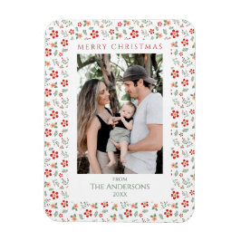Magnet Flexible Foliage floral Élégante photo de Noël