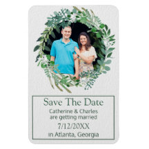 Foliage Wreath Wedding Enregistrer la date