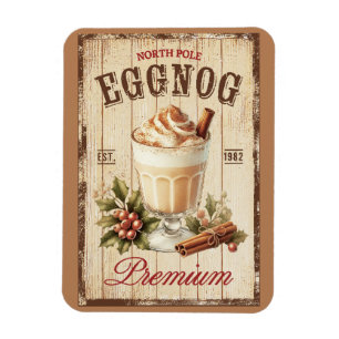 Magnet Flexible Fond en bois rustique North Pole Eggnog