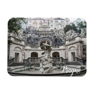 Magnet Flexible Fontaine en pierre à Prague Aimant photo flexible