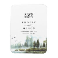 Forest Lake Woodland Mariage Photo Enregistrer la