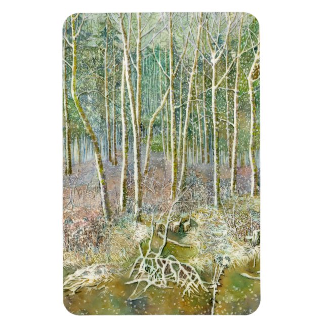 Magnet Flexible forêt d'hiver Aquarelle (Vertical)