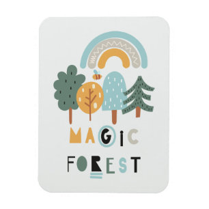 Magnet Flexible Forêt magique arc-en-ciel mignonne