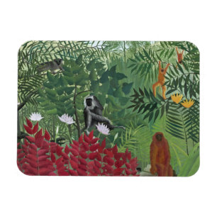 Magnet Flexible Forêt tropicale avec Monkeys, 1910 (huile sur la