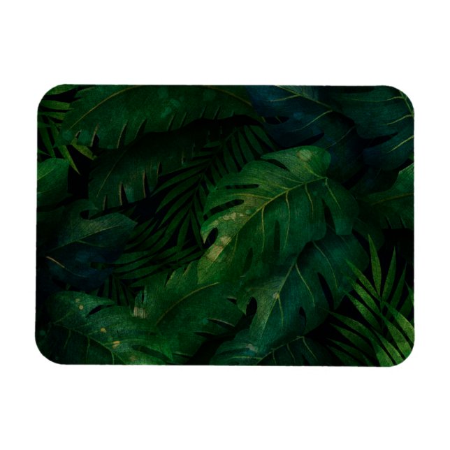 Magnet Flexible Forêt tropicale tropicale feuillage vert (Horizontal)