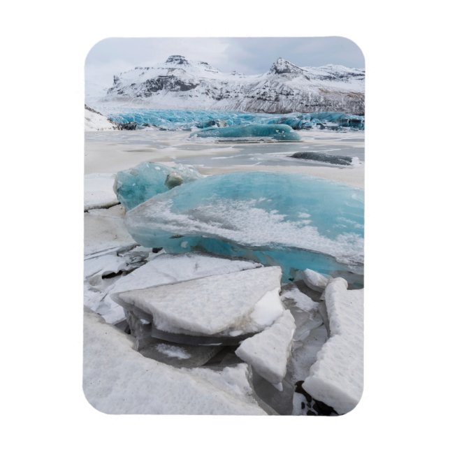 Magnet Flexible Formations glaciaires de glace en hiver (Vertical)