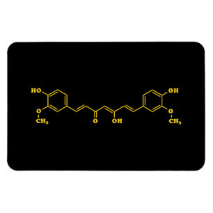 Magnet Flexible Formule chimique moléculaire de curcumin curcumin