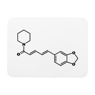 Magnet Flexible Formule chimique moléculaire de poivre noir Piperi
