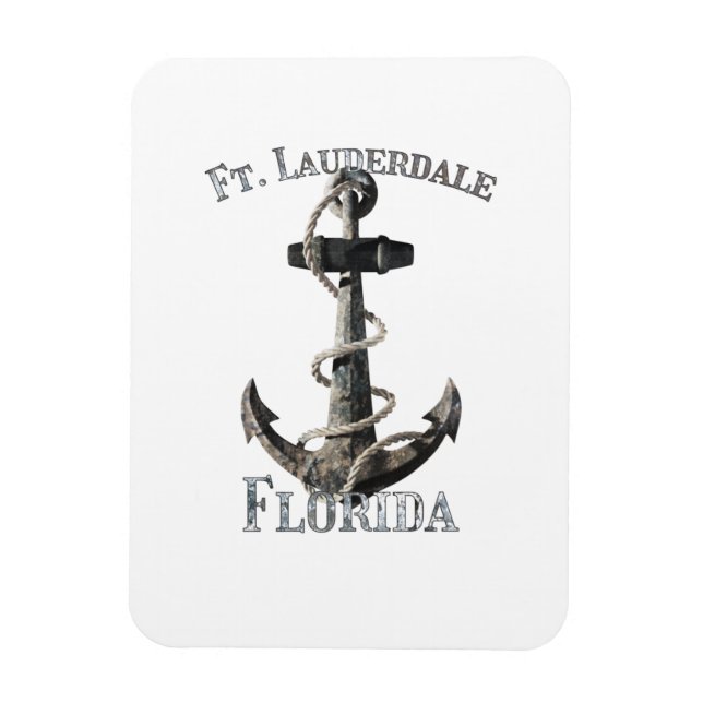 Magnet Flexible Fort Lauderdale Floride Vacances Ancres nautiques  (Vertical)