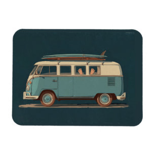 Magnet Flexible Fourgonnette de Surf Vintage – Conception de Camio