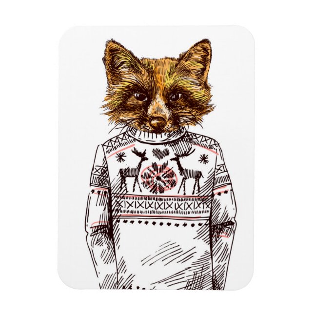 Magnet Flexible Foxy habillé Fox (Vertical)