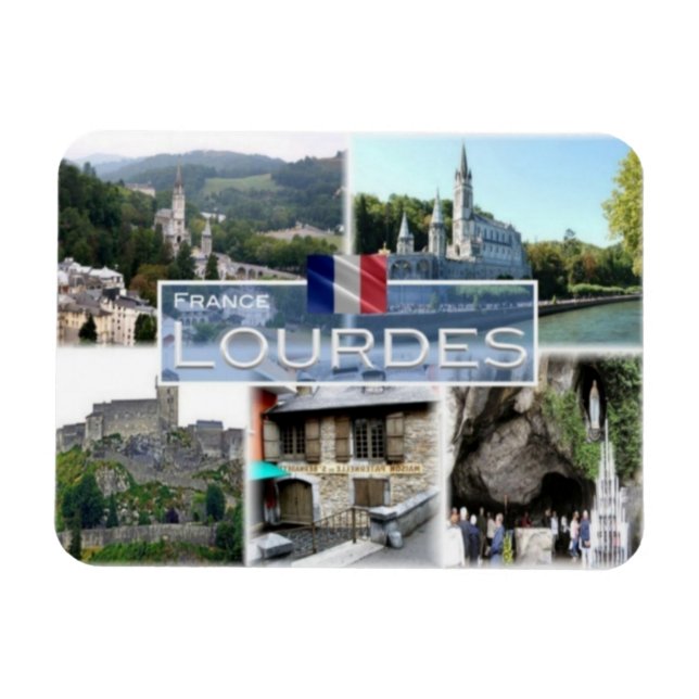 Magnet Flexible FR France - Lourdes - Basí lica de Rosá rio - (Horizontal)