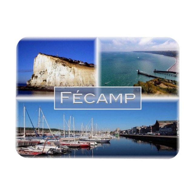 Magnet Flexible FR France - Normandie - Fécamp - Port - (Horizontal)
