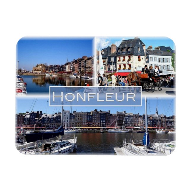 Magnet Flexible FR France - Normandie - Honfleur - Port - (Horizontal)